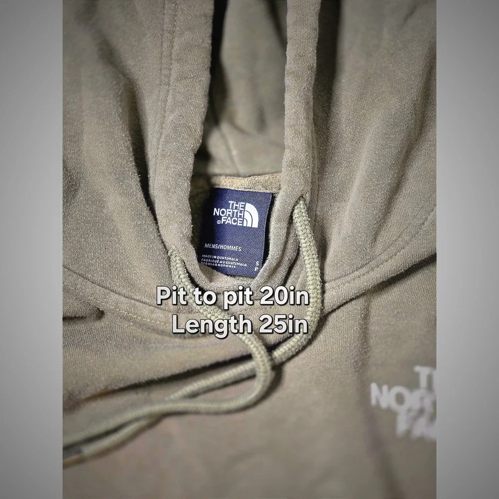 The North Face Olive Pullover Hoodie with White Logo